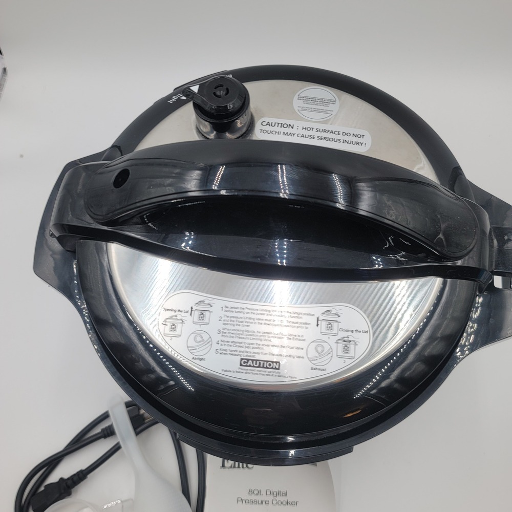 Elite Platinum 8Qt Digital Pressure Cooker EPC-813 Stainless‎ Steel Multi-Cooker - Picture 6 of 15